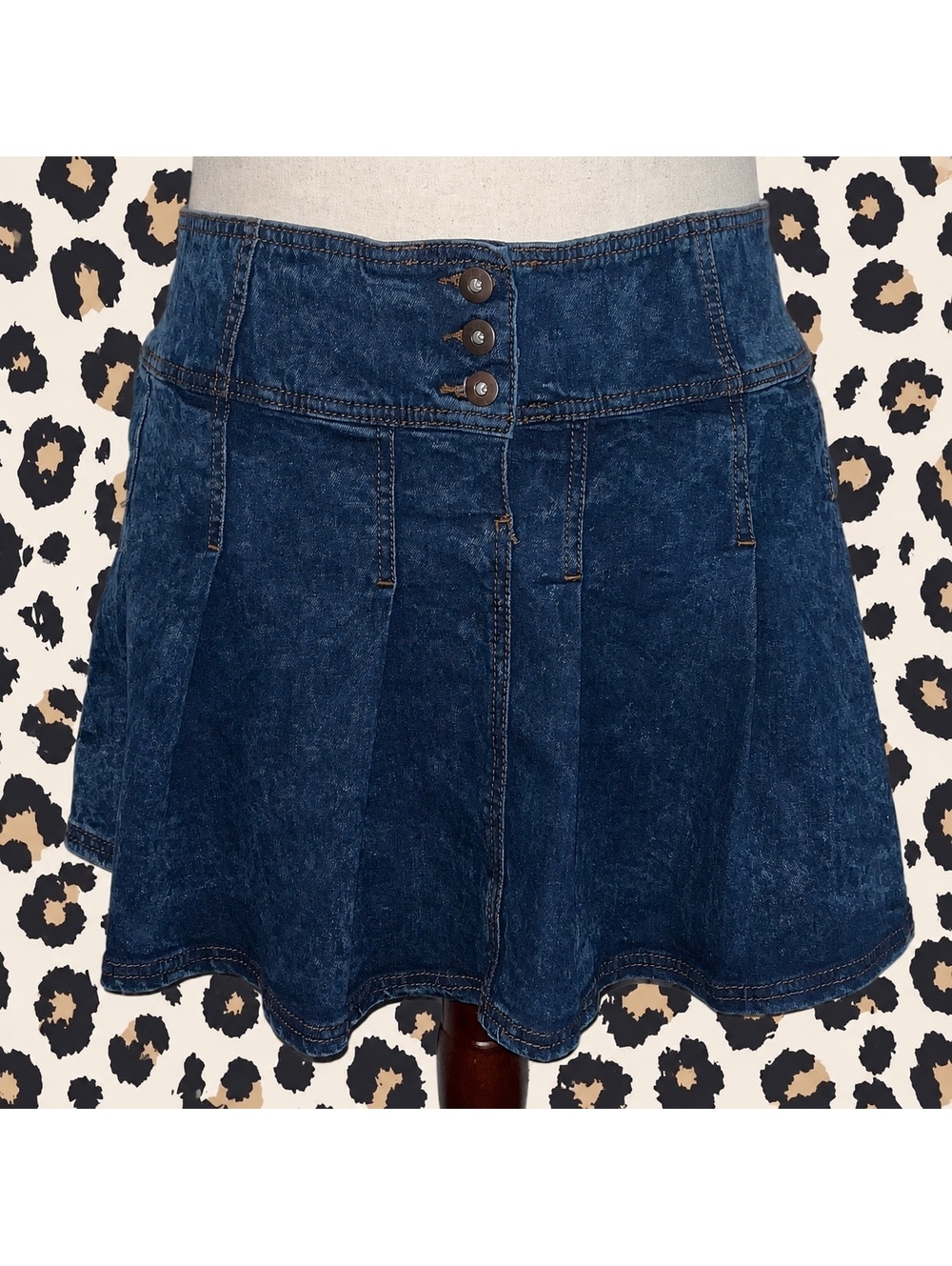 No Boundaries Dark Wash Denim Mini Skirt XXL
